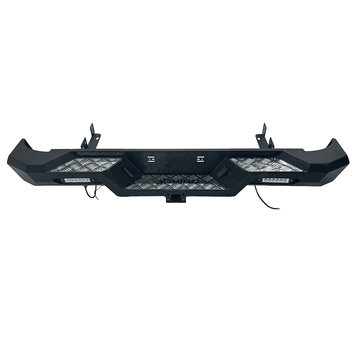 Premium Powder Coated Steel Rear Bumper with Hitch Receiver for Ford F-150 2
