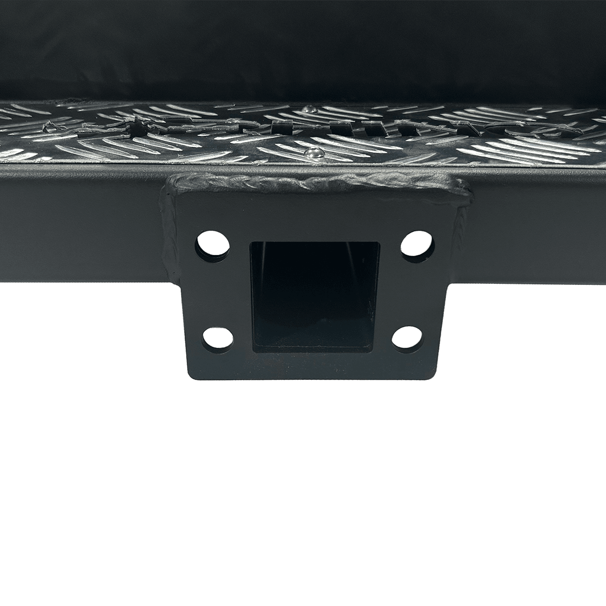 Premium Powder Coated Steel Rear Bumper with Hitch Receiver for Ford F-150 3