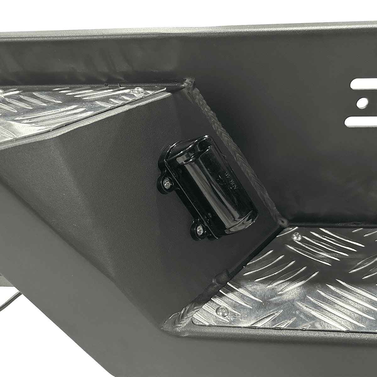 Premium Powder Coated Steel Rear Bumper with Hitch Receiver for Ford F-150 4