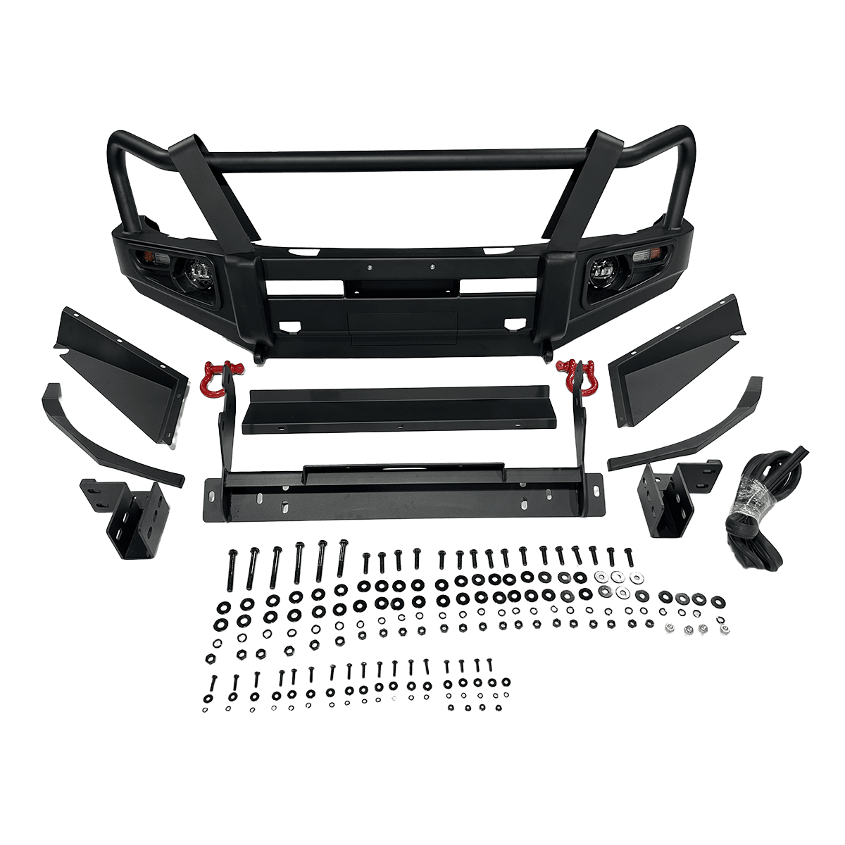 Premium Heavy Duty Bull Bar Steel Front Bumper Winch Mount for 4x4 Trucks