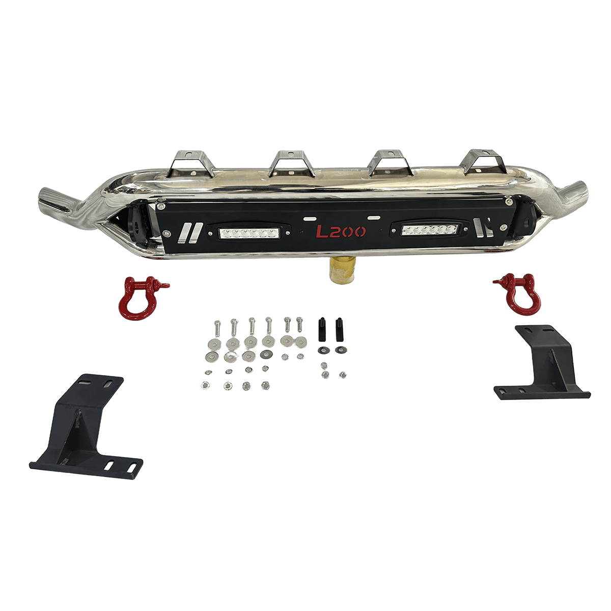Rugged 4x4 Front Bumper w/ Skid Plate & LED Mounts for Trucks & SUVs