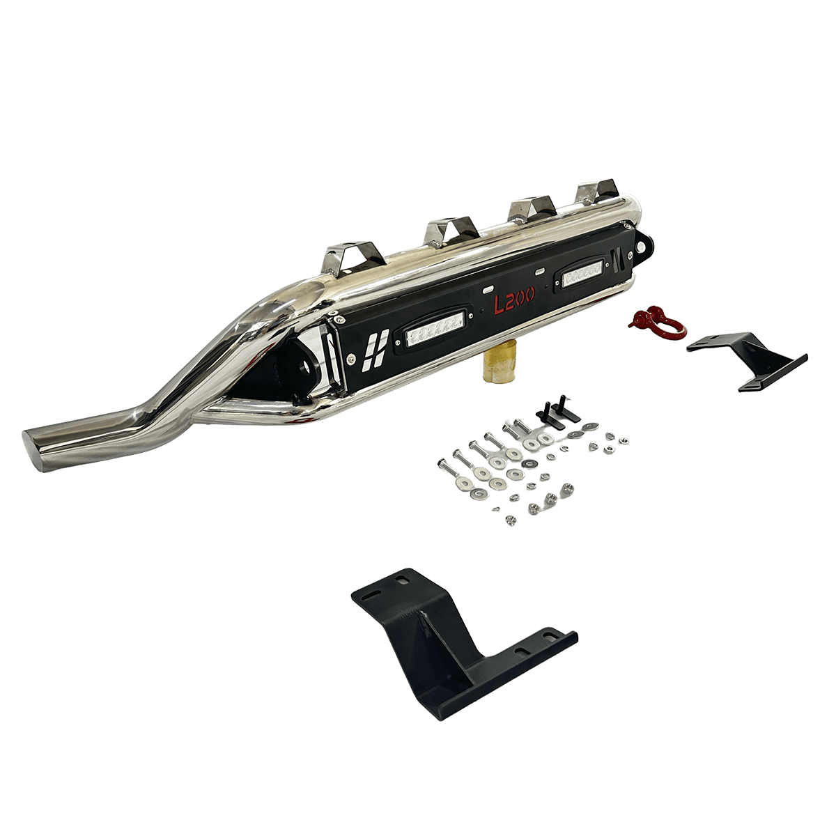 Rugged 4x4 Front Bumper w/ Skid Plate & LED Mounts for Trucks & SUVs 2