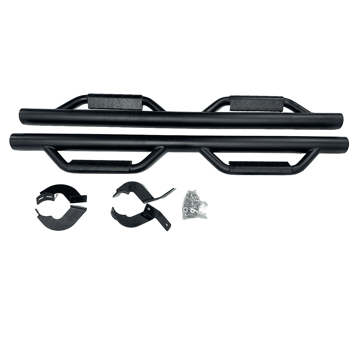 Premium Wheel to Wheel Side Steps Textured Black OEM Fitment Universal