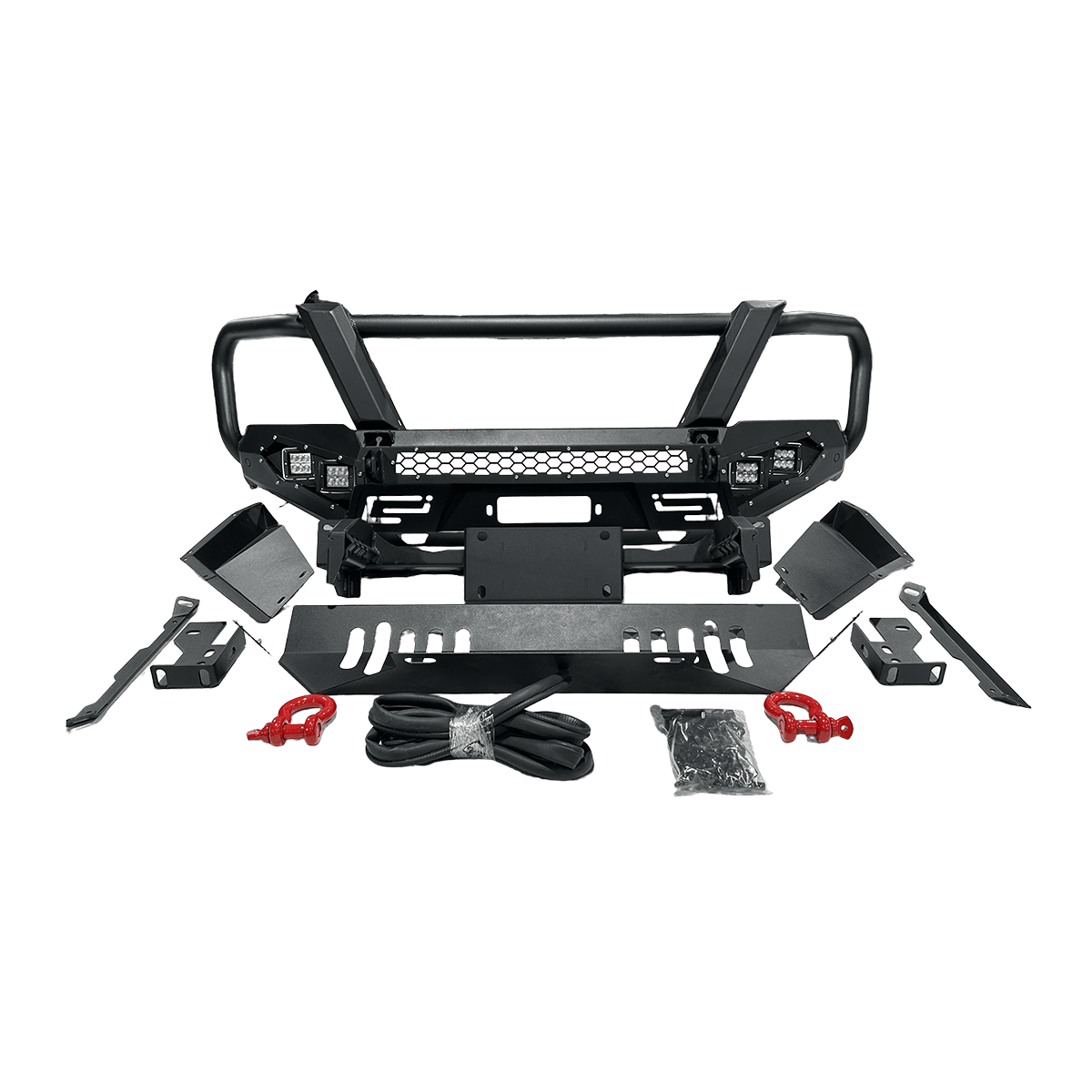 Pro Series Reinforced Front Bull Bar Winch Ready Direct Mount Universal Fit